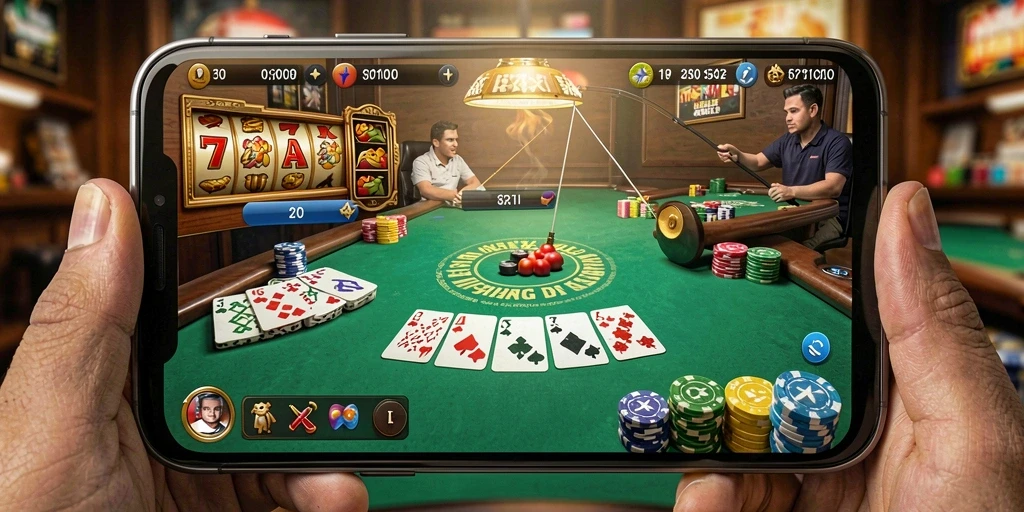oja89 - Tangkap layar menunjukkan mode multiplayer penuh aksi.